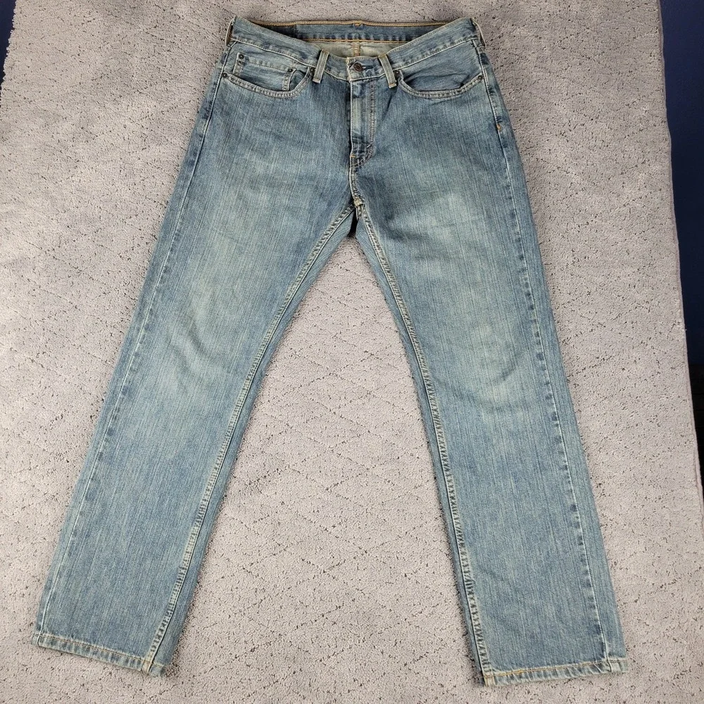 Levis 559 Jeans Mens 34x32 Blue Relaxed Fit Straight Leg Medium Wash Stretch